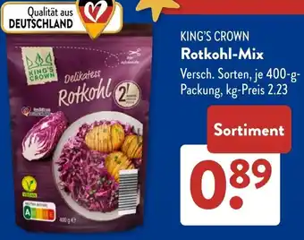 Aldi Süd KING'S CROWN Rotkohl-Mix Angebot