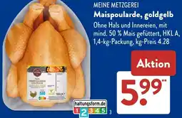 Aldi Süd MEINE METZGEREI Maispoularde, goldgelb Angebot