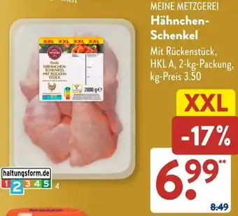 Aldi Süd MEINE METZGEREI Hähnchen Schenkel Angebot