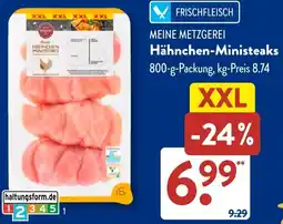 Aldi Süd MEINE METZGEREI Hähnchen-Ministeaks Angebot