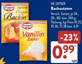 Aldi Süd DR. OETKER Backzutaten Angebot