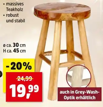 Thomas Philipps Hocker aus massivem teakholz Angebot