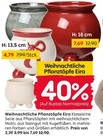 Rusta Weihnachtliche pflanztöpfe eira Angebot