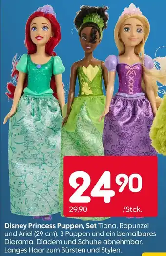 Rusta Disney princess set tiana, rapunzel und ariel Angebot