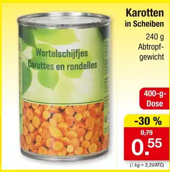 Zimmermann Karotten in scheiben Angebot