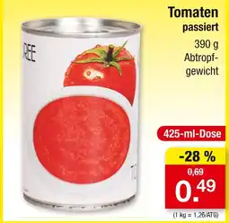 Zimmermann Tomaten passiert Angebot