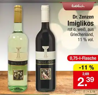 Zimmermann Dr. zenzen imiglikos weißwein Angebot
