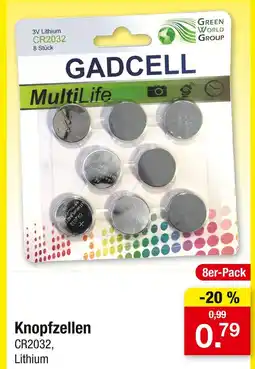 Zimmermann Gadcell knopfzellen cr2032 Angebot