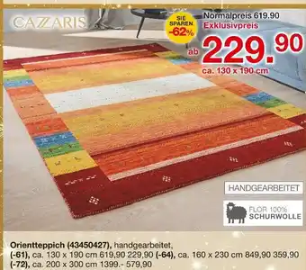 Möbelzentrum Pforzheim Cazzaris orientteppich ca. 130 x 190 cm Angebot
