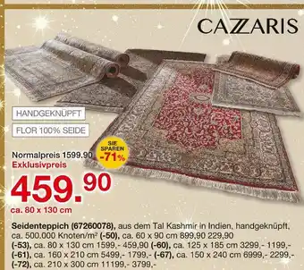 Möbelzentrum Pforzheim Cazzaris seidenteppich ca. 80 x 130 cm Angebot