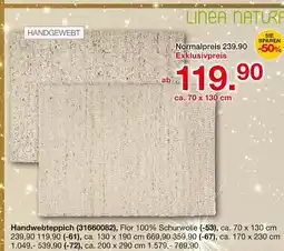 Möbelzentrum Pforzheim Linea natura handwebteppich ca. 70 x 130 cm Angebot