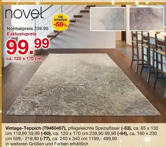 Möbelzentrum Pforzheim Novel vintage-teppich ca. 120 x 170 cm Angebot