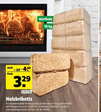 Hagebau Holzbriketts Angebot