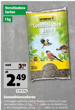 Hagebau Gartenkrone sonnenblumenkerne Angebot