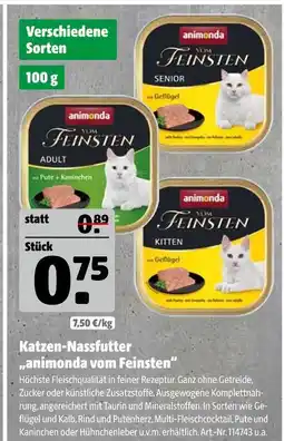 Hagebau Animonda vom feinsten katzen-nassfutter Angebot