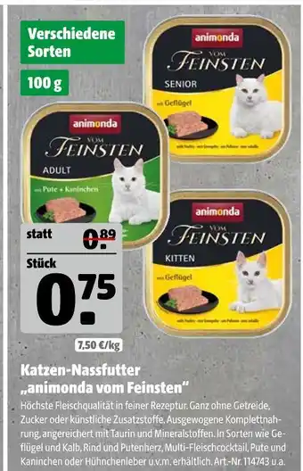 Hagebau Animonda vom feinsten katzen-nassfutter Angebot