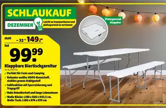 Hagebau Klappbare biertischgarnitur Angebot