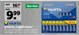 Hagebau Varta batterien „longlife power“ Angebot