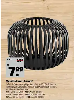 Hagebau Metalllaterne lunaro Angebot