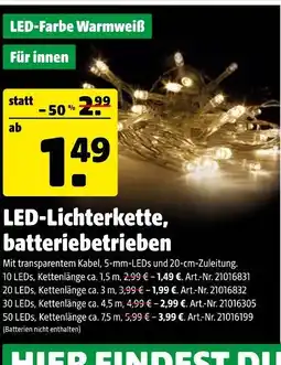Hagebau Led-lichterkette, batteriebetrieben 10 leds Angebot
