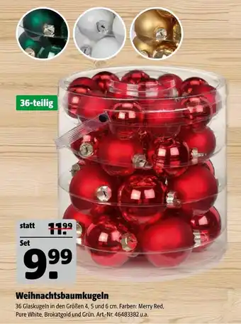 Hagebau Weihnachtsbaumkugeln Angebot