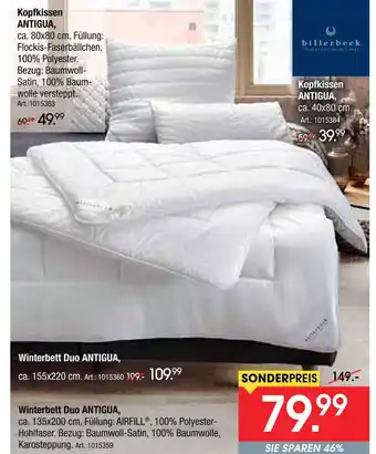 Zurbrüggen Billerbeck kopfkissen antigua Angebot