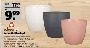 Hagebau Scheurich keramik-übertopf Angebot