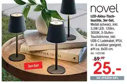 Zurbrüggen Novel led-akku-tischleuchte, 3er-set Angebot