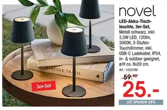 Zurbrüggen Novel led-akku-tischleuchte, 3er-set Angebot