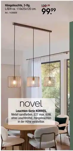 Zurbrüggen Novel hängeleuchte, 3-flg Angebot