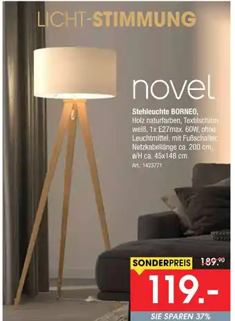 Zurbrüggen Novel stehleuchte borneo Angebot