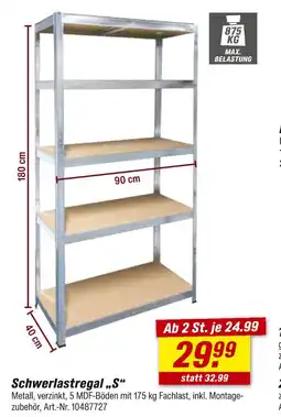 toom Baumarkt Schwerlastregal „s“ Angebot