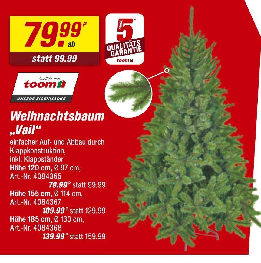 Toom weihnachtsbaum vail Angebot bei toom Baumarkt