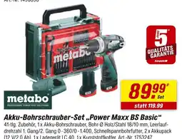toom Baumarkt Metabo akku-bohrschrauber-set power maxx bs basic Angebot