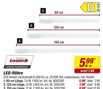 toom Baumarkt Toom led-röhre Angebot
