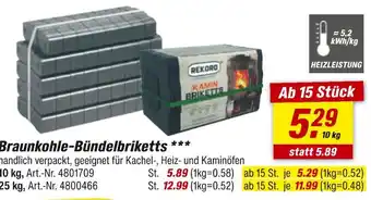 toom Baumarkt Rekord braunkohle-bündelbriketts Angebot