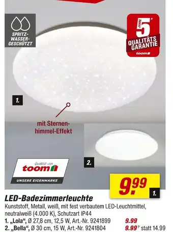 toom Baumarkt Toom led-badezimmerleuchte lola Angebot