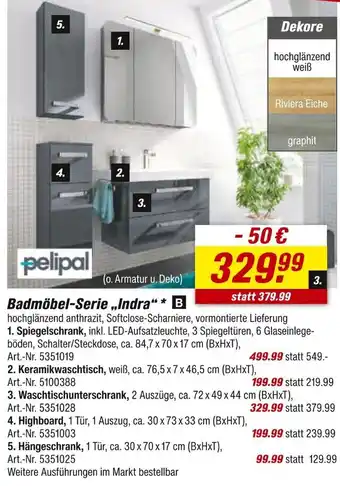 toom Baumarkt Pelipal spiegelschrank Angebot