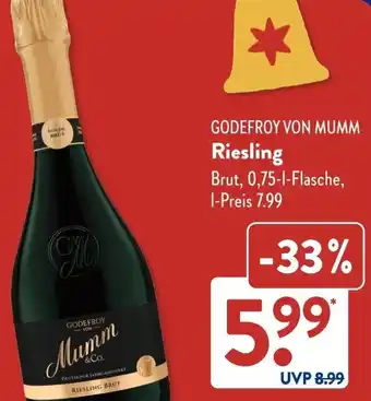 Aldi Süd GODEFROY VON MUMM Riesling Angebot