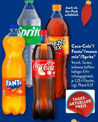 Aldi Süd Coca-Cola/ Fanta/mezzo mix/Sprite Angebot