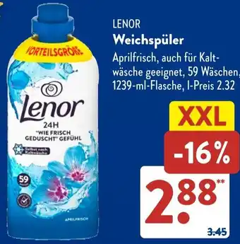 Aldi Süd LENOR Weichspüler Angebot
