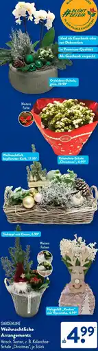 Aldi Süd GARDENLINE Weihnachtliche Arrangements Angebot