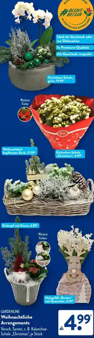 Aldi Süd GARDENLINE Weihnachtliche Arrangements Angebot