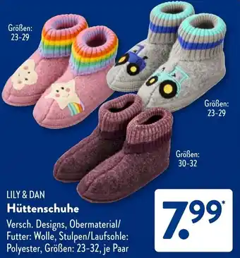 Aldi Süd LILY & DAN Hüttenschuhe Angebot