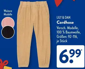 Aldi Süd LILY & DAN Cordhose Angebot
