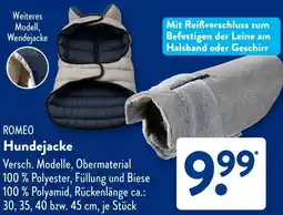 Aldi Süd ROMEO Hundejacke Angebot