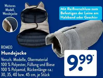 Aldi Süd ROMEO Hundejacke Angebot