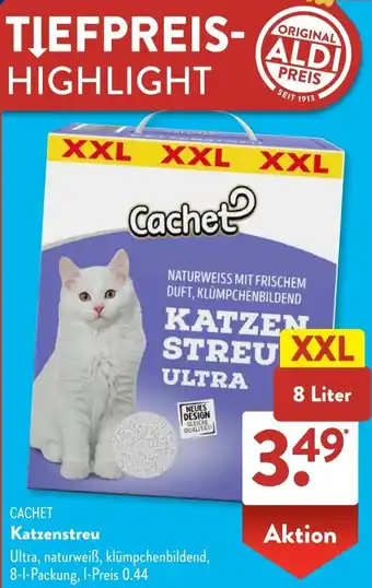 Aldi Süd CACHET Katzenstreu Angebot