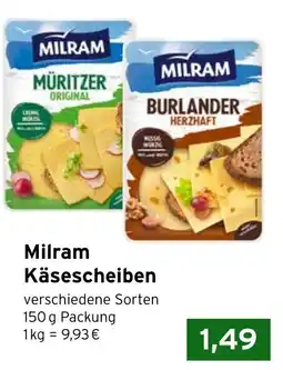 CAP Markt Milram Käsescheiben Angebot