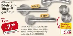 Sonderpreis Baumarkt GERMANIA Edelstahl Türgriffgarnitur Angebot